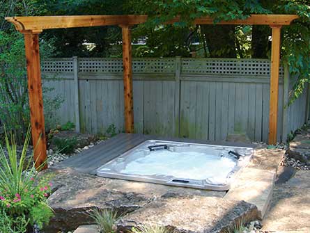 Inground hot tub